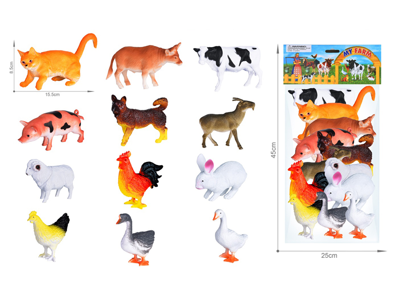 Farm Animals Toy Set 12PCS