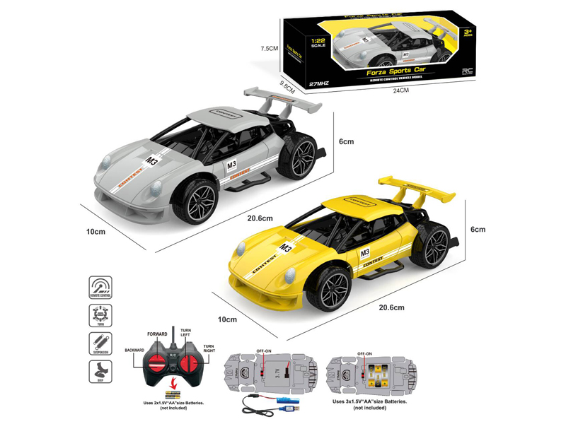 1:22 4CH R/C Skeleton Sports Car
