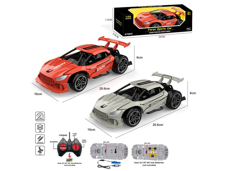 1:22 4CH R/C Skeleton Sports Car