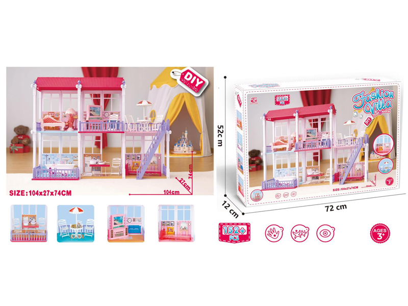 152+PCS DIY Big Villa