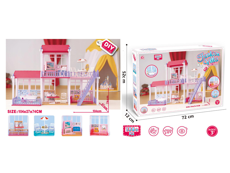 138+PCS DIY Big Villa