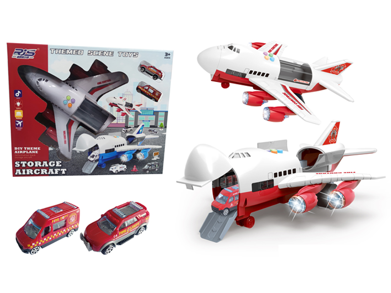 Fire Protection Theme Scene Storage Aircraft（Red）