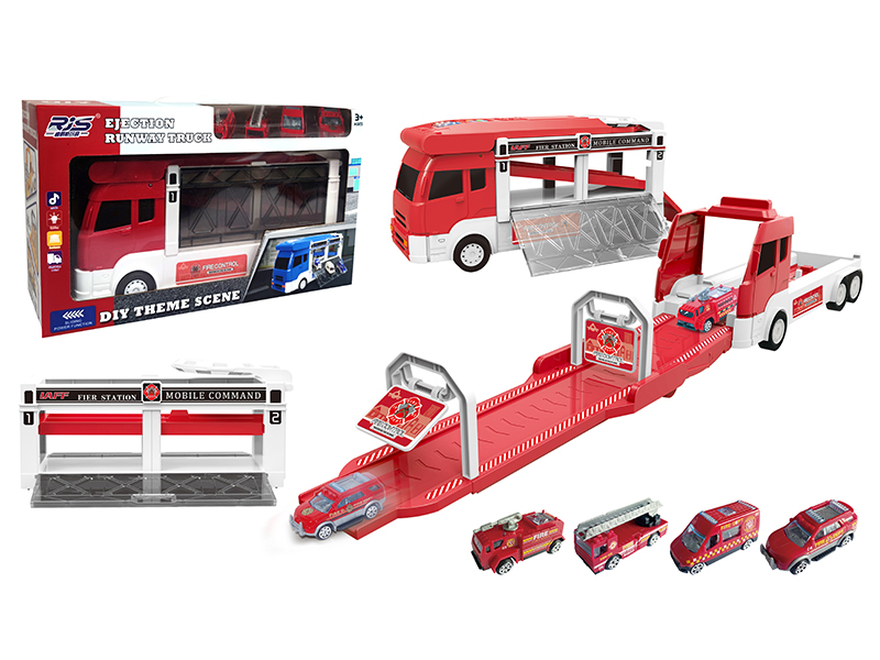 Fire Protection ThemeScene Storage And Ejection Container Truck（Red）