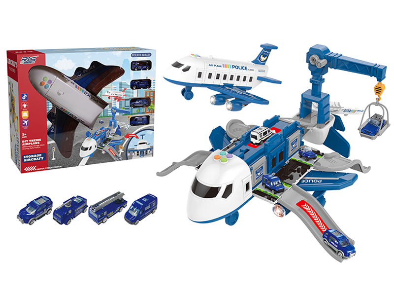 Police ThemeScene Storage For Large Passenger Planes（Blue）