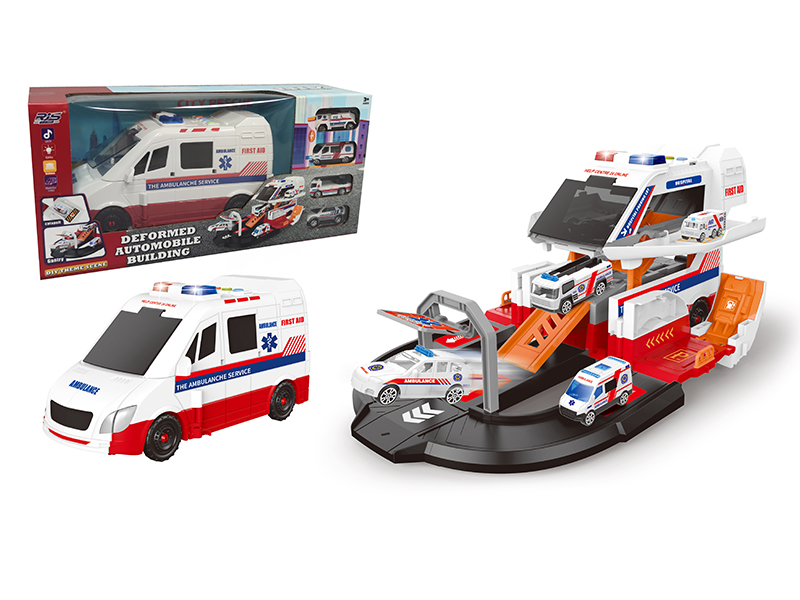 Rescue Theme Scene Transformation Ambulance（White）
