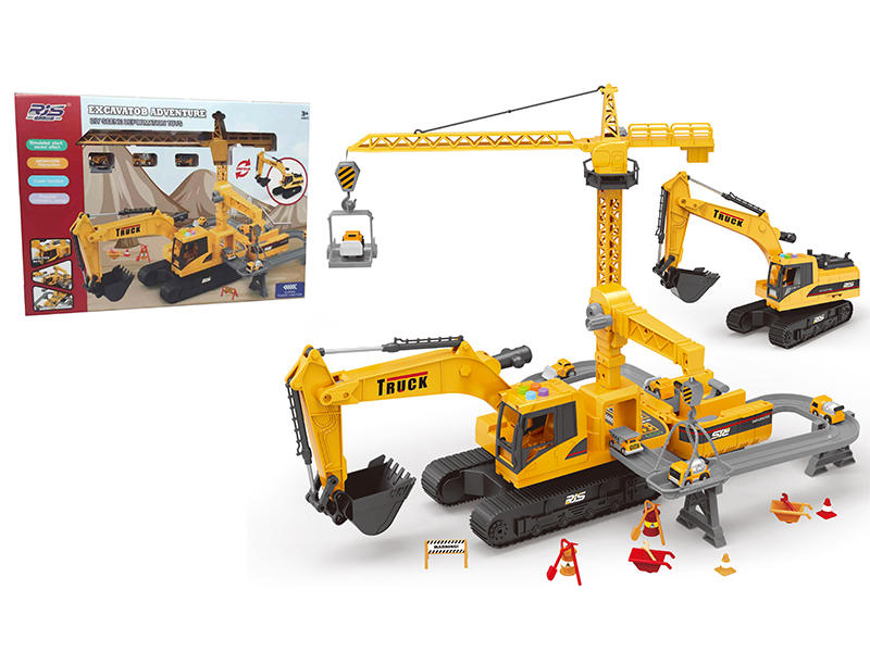 Engineering ThemeScene Excavator Track Adventure（Yellow）