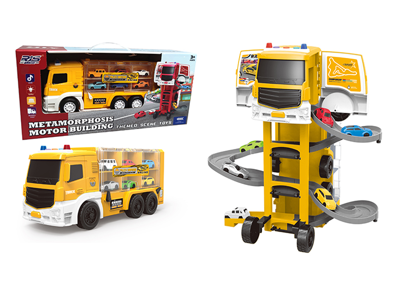 Engineering ThemeScene Storage Deformation Car Building（Yellow）