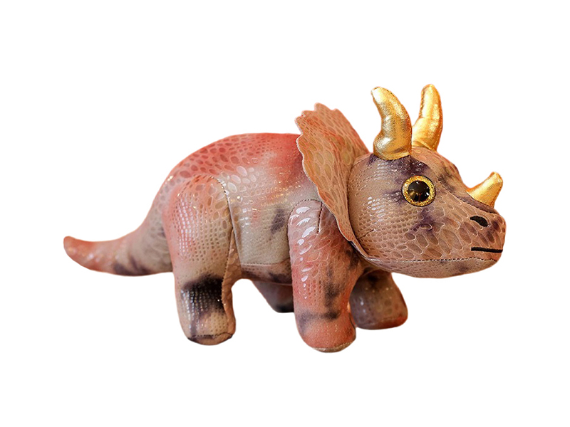 Simulated Brown Plush Triangular Dinosaur