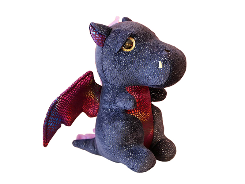 Simulated Blue Plush Flying Dragon