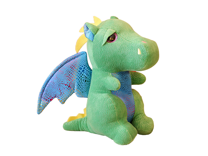 Simulated Green Plush Flying Dragon