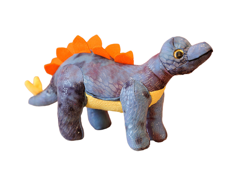 Simulated Grey Plush Stegosaurus