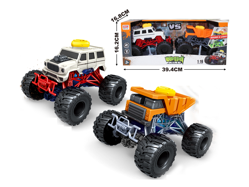 2PCS Friction Bigfoot Cart