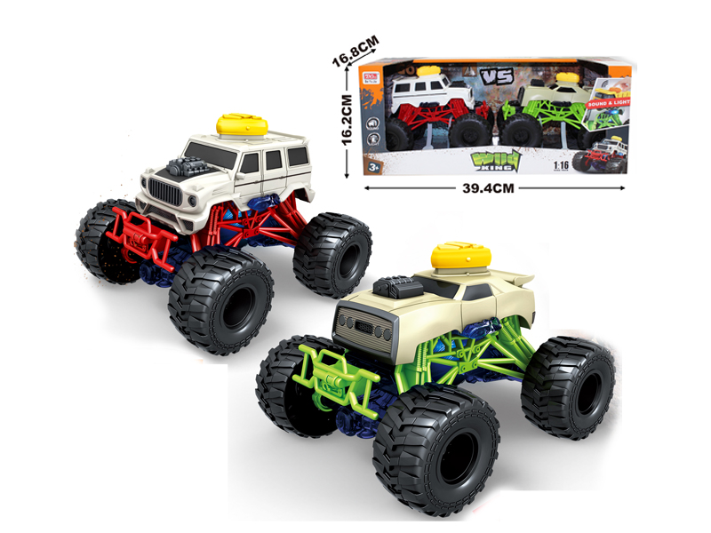 2PCS Friction Bigfoot Cart