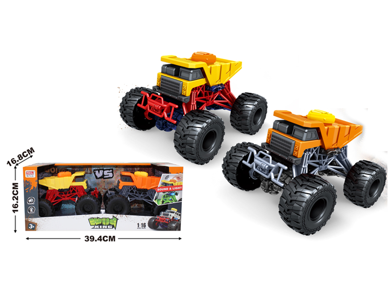 2PCS Friction Bigfoot Cart