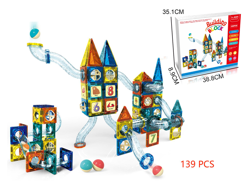 Magnetic Plate Pipeline Building Blocks 139PCS