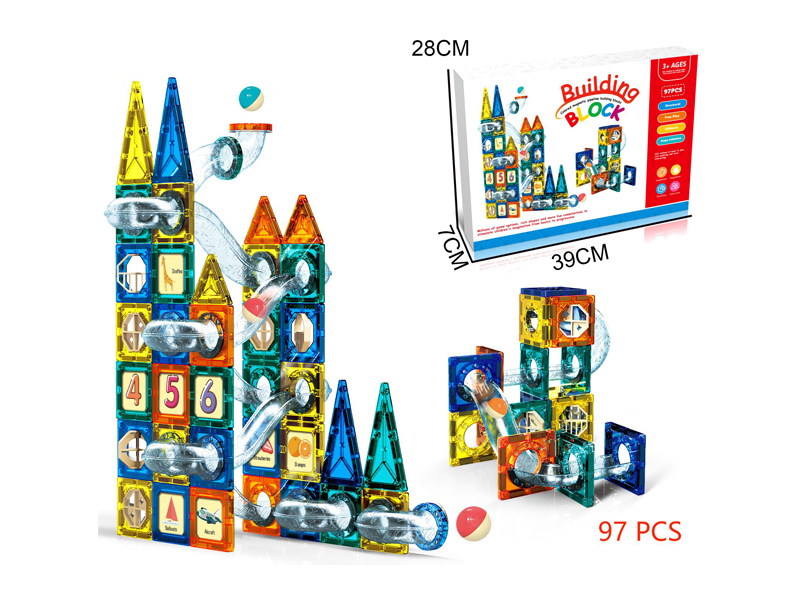Magnetic Plate Pipeline Building Blocks 97PCS