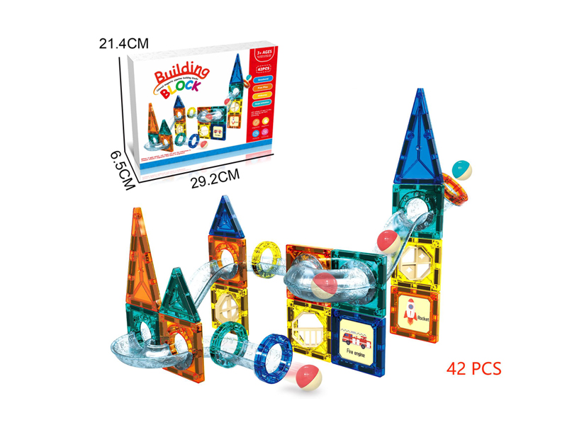 Magnetic Plate Pipeline Building Blocks 42PCS