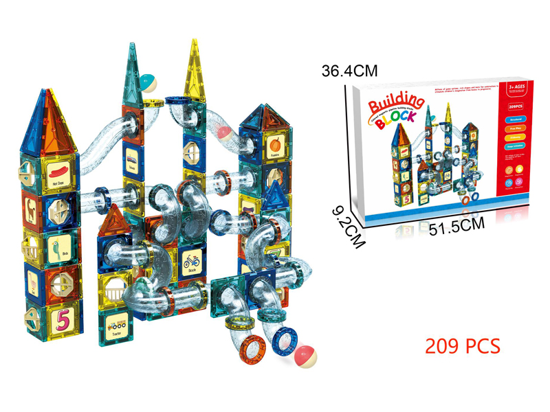 Magnetic Plate Pipeline Building Blocks 209PCS