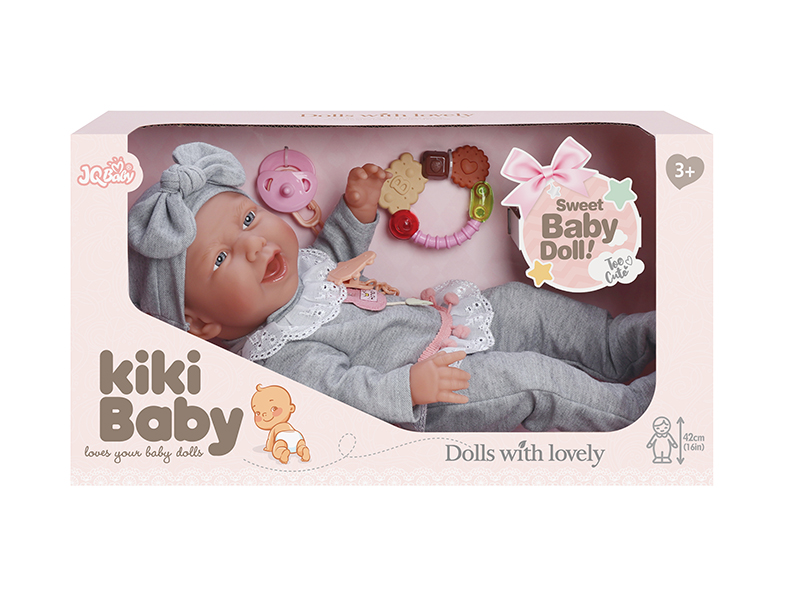 16 Inch Full Vinyl Doll With Accessories