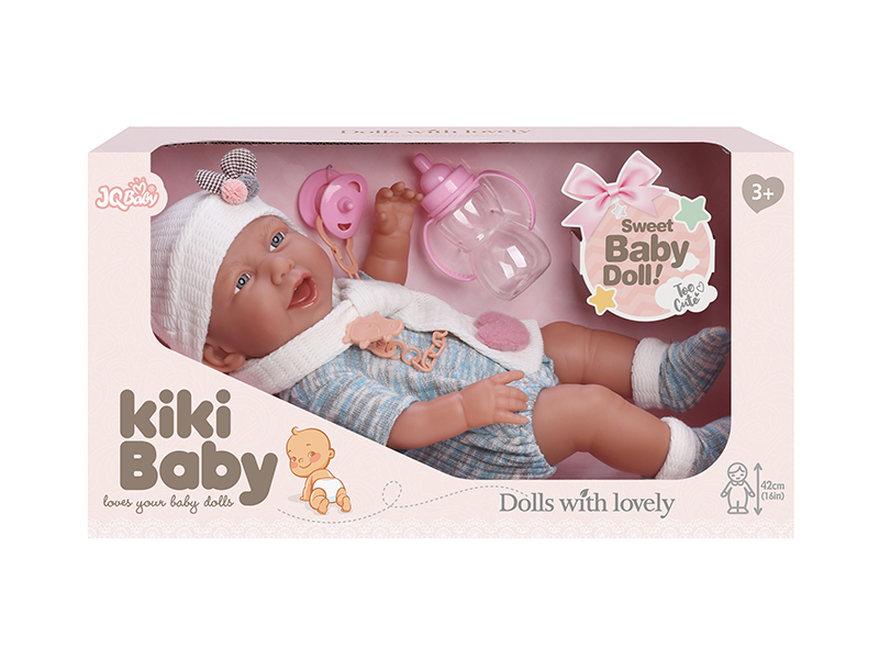 16 Inch Full Vinyl Doll With Accessories