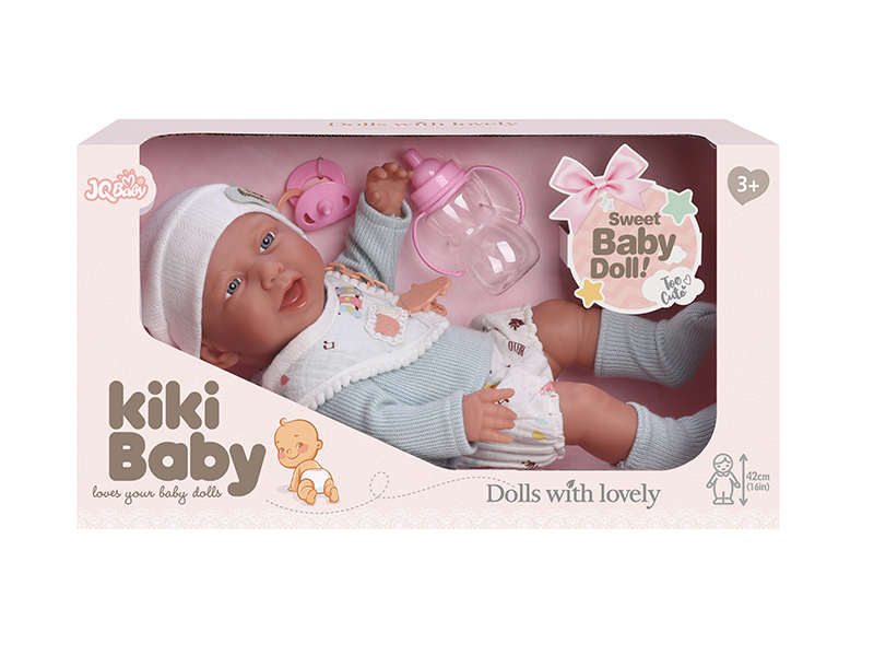 16 Inch Full Vinyl Doll With Accessories