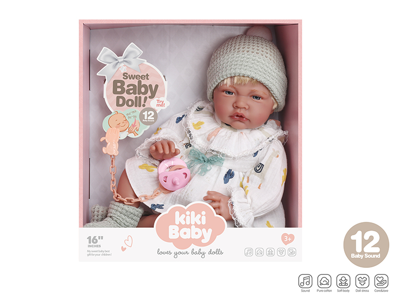 16 Inch Fabric Body Doll With 12 Sounds