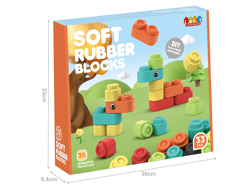 Soft Plastic Building Blocks 33pcs