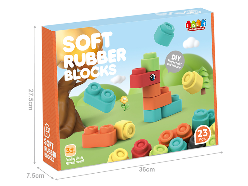 Soft Plastic Building Blocks 23pcs