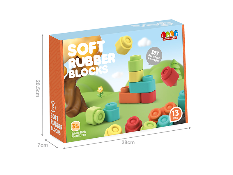 Soft Plastic Building Blocks 13pcs