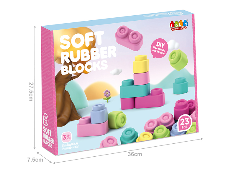 Soft Plastic Building Blocks 23pcs