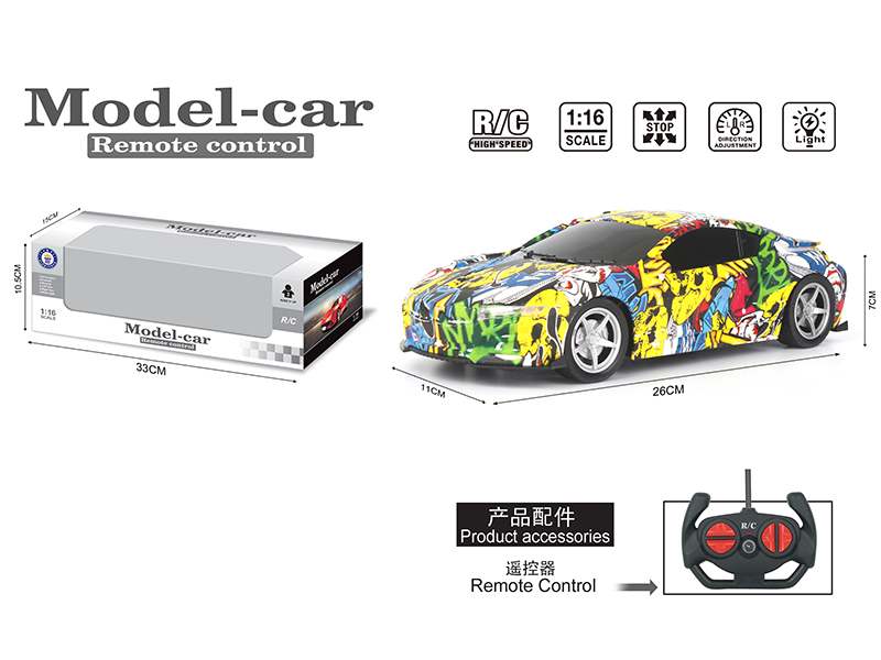 1:16 4-Channel Remote Control Graffiti BMW i8 Model Car(Not Included Batteries)