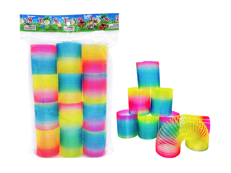 12PCS Flash Color Rainbow Circle