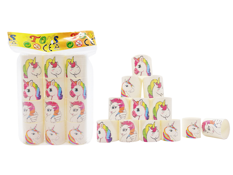 12PCS White Background Unicorn Rainbow Circle