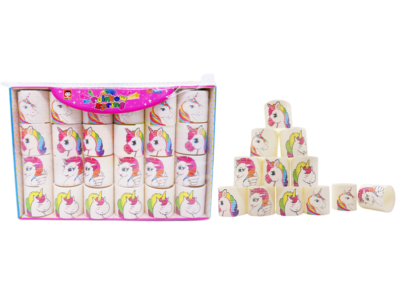 24PCS White Background Unicorn Rainbow Circle