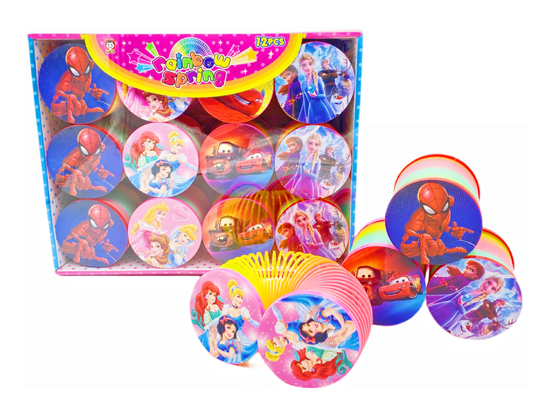 12PCS Disney Pattern With Lid Rainbow Circle