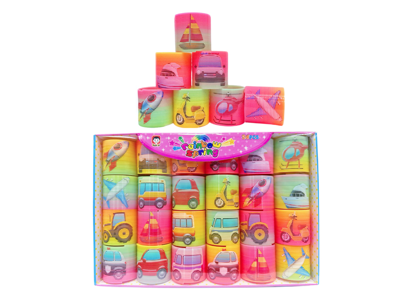 24PCS Taiwan Colored Transportation Vehicle Rainbow Circle