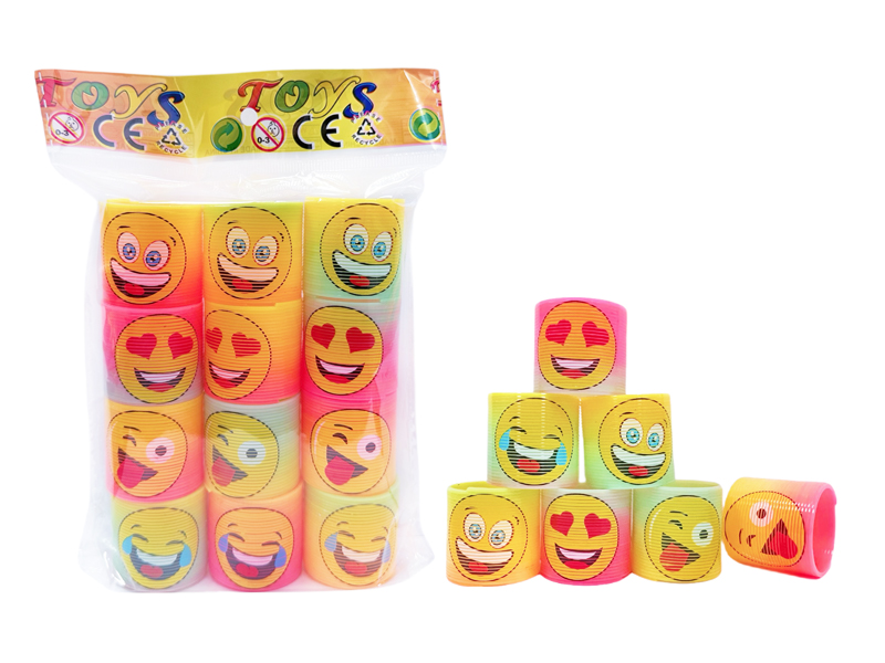 12PCS Taiwan Colored Expression Rainbow Circle