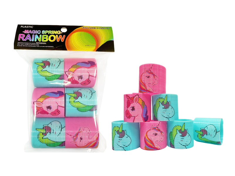 6PCS Unicorn Rainbow Circle