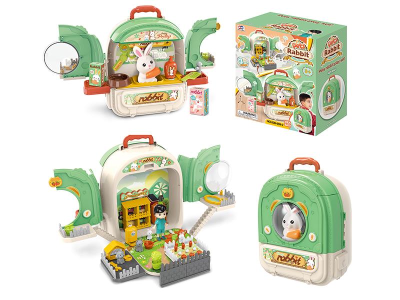 3 In 1 Pet Rabbit Play Set Backpack