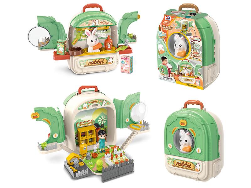3 In 1 Pet Rabbit Play Set Backpack