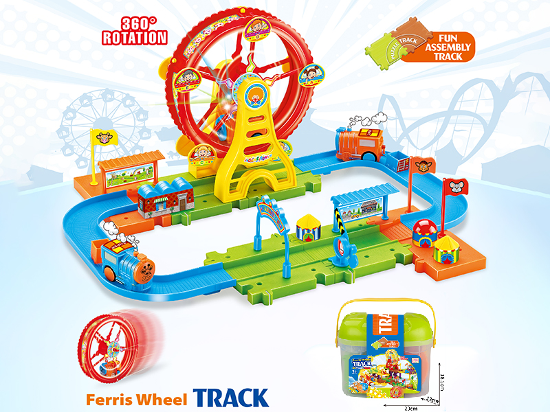 Ferris Wheel B/O Train Track Building Blocks 40PCS