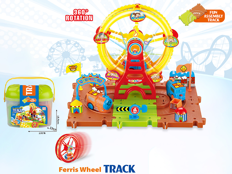 Ferris Wheel B/O Train Track Building Blocks 29PCS