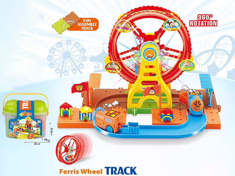 Ferris Wheel B/O Train Track Building Blocks 30PCS