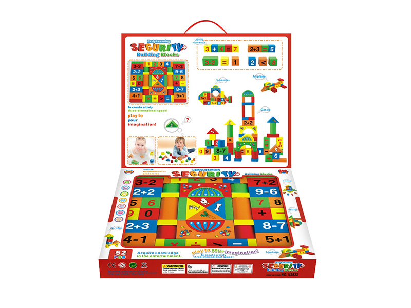 Color Printing EVA Building Blocks 52pcs