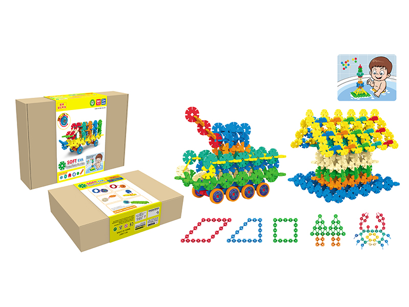 EVA Soft Snowflake BUilding Blocks 380pcs