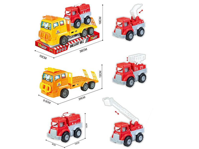 Friction Trailer + Fire Engine