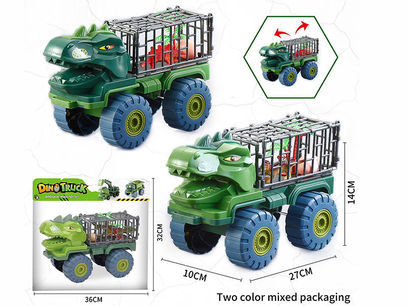 Slide Dinosaur Animal Cage Truck