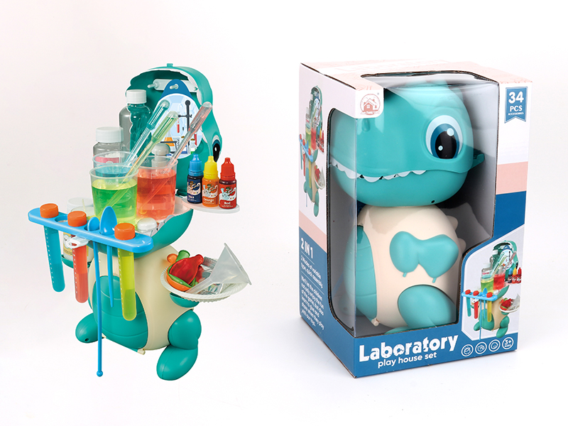 34PCS Dinosaur Experiment Storage