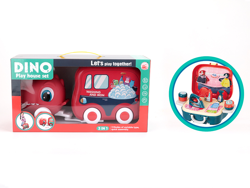 19PCS Dinosaur Sanitary Ware Storage Trailer