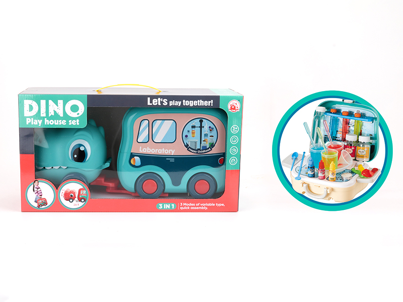 32PCS Dinosaur Experiment Storage Trailer